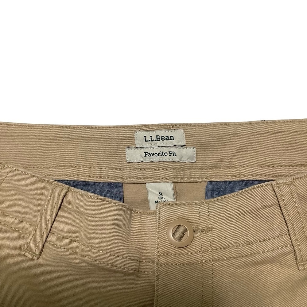 LL Bean Favorite Fit Pants Sz 8 Tan - Picture 3 of 8